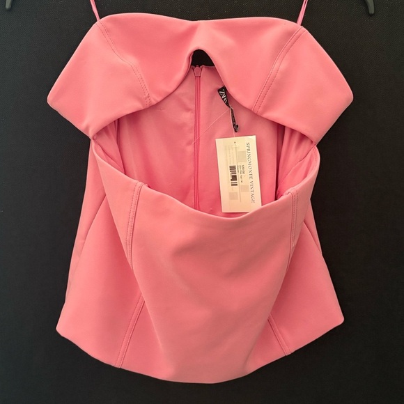 Zara Pink Strapless Blouse - Picture 1 of 3